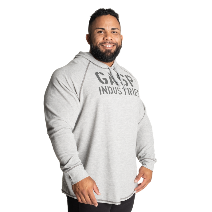 Gasp Longsleeve Thermal Hoodie Grey Melange