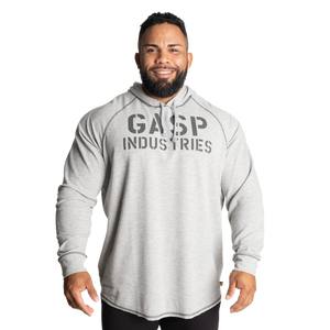 Gasp Longsleeve Thermal Hoodie Grey Melange