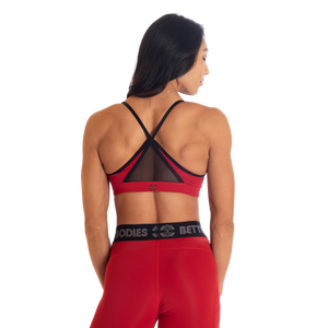 Better Bodies Highbridge Mesh Bra, Chili Red