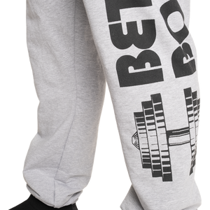 Better Bodies Stanton Sweatpants V2, Light Grey Melange Long length