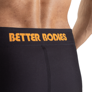 Better Bodies Tapered Board Shorts, Black/Yellow