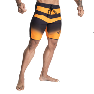 Better Bodies Tapered Board Shorts, Black/Yellow