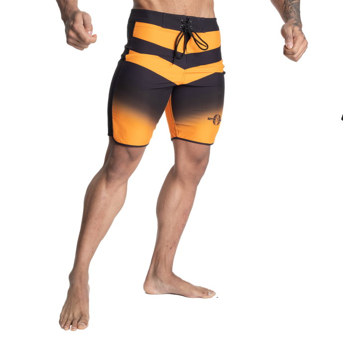 Better Bodies Tapered Board Shorts, Black/Yellow