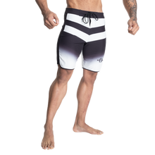 Better Bodies Tapered Board Shorts, Black/White