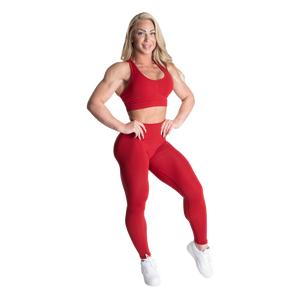 Better Bodies Scrunch Sports Bra, Chili Red