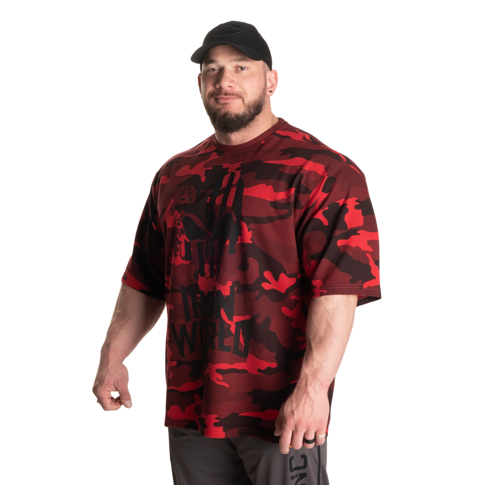 Gasp Thermal Skull Tee, Red Camo