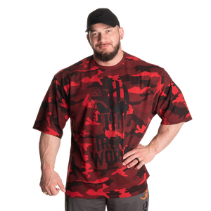 Gasp Thermal Skull Tee, Red Camo