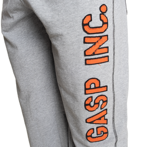 Gasp Vintage Division Sweatpants, Light grey melange/flame