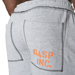 Gasp Vintage Division Sweatpants, Light grey melange/flame