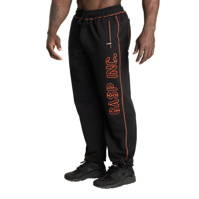 Gasp Vintage Division Sweatpants, Black/Flame