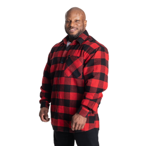 Gasp Heavy flannel shirt, Red/Black