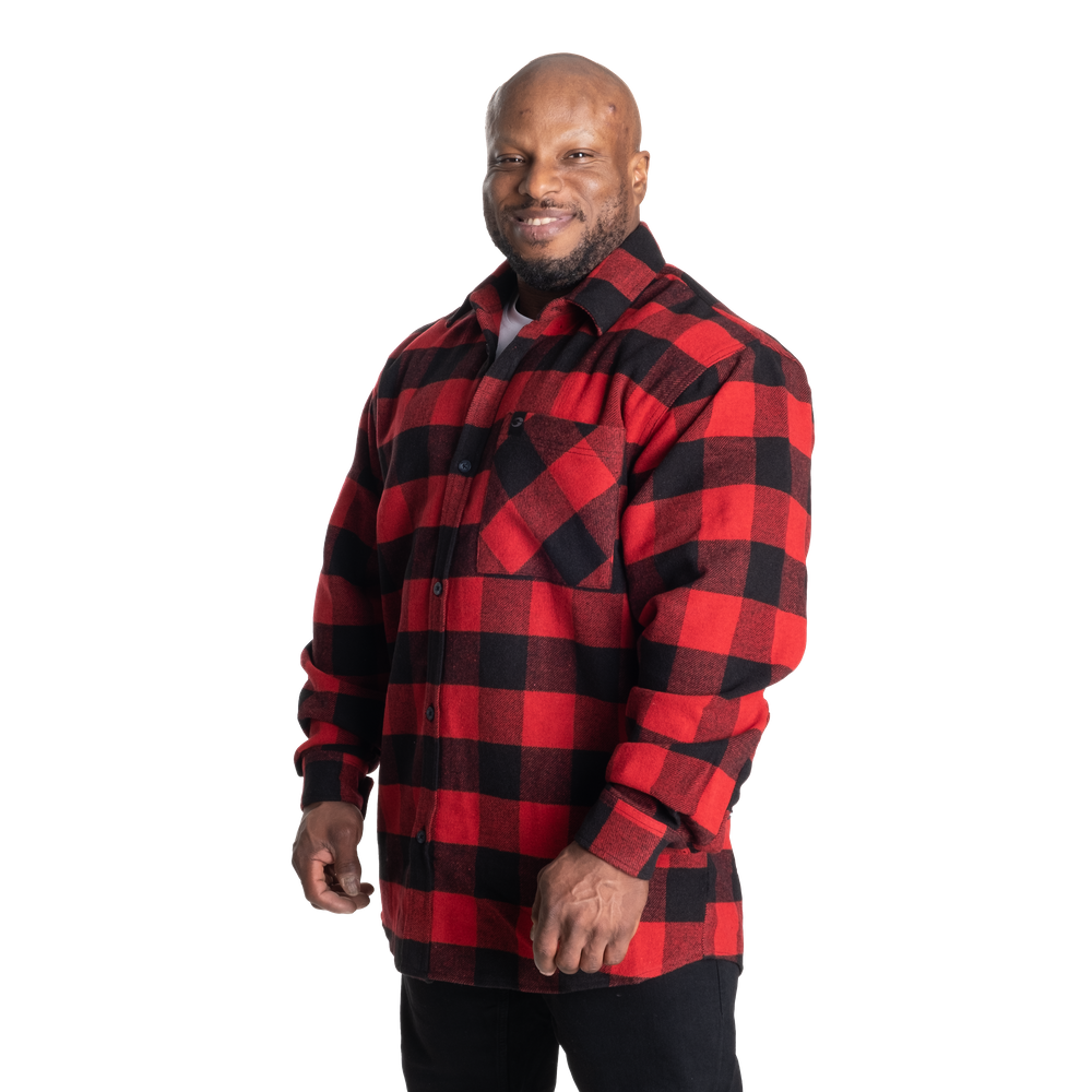 Gasp Heavy flannel shirt, Red/Black