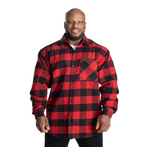 Gasp Heavy flannel shirt, Red/Black