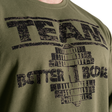 Better Bodies Team Iron Thermal Tee,Washed Green