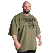 Better Bodies Team Iron Thermal Tee,Washed Green