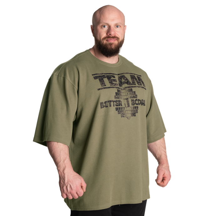 Better Bodies Team Iron Thermal Tee,Washed Green