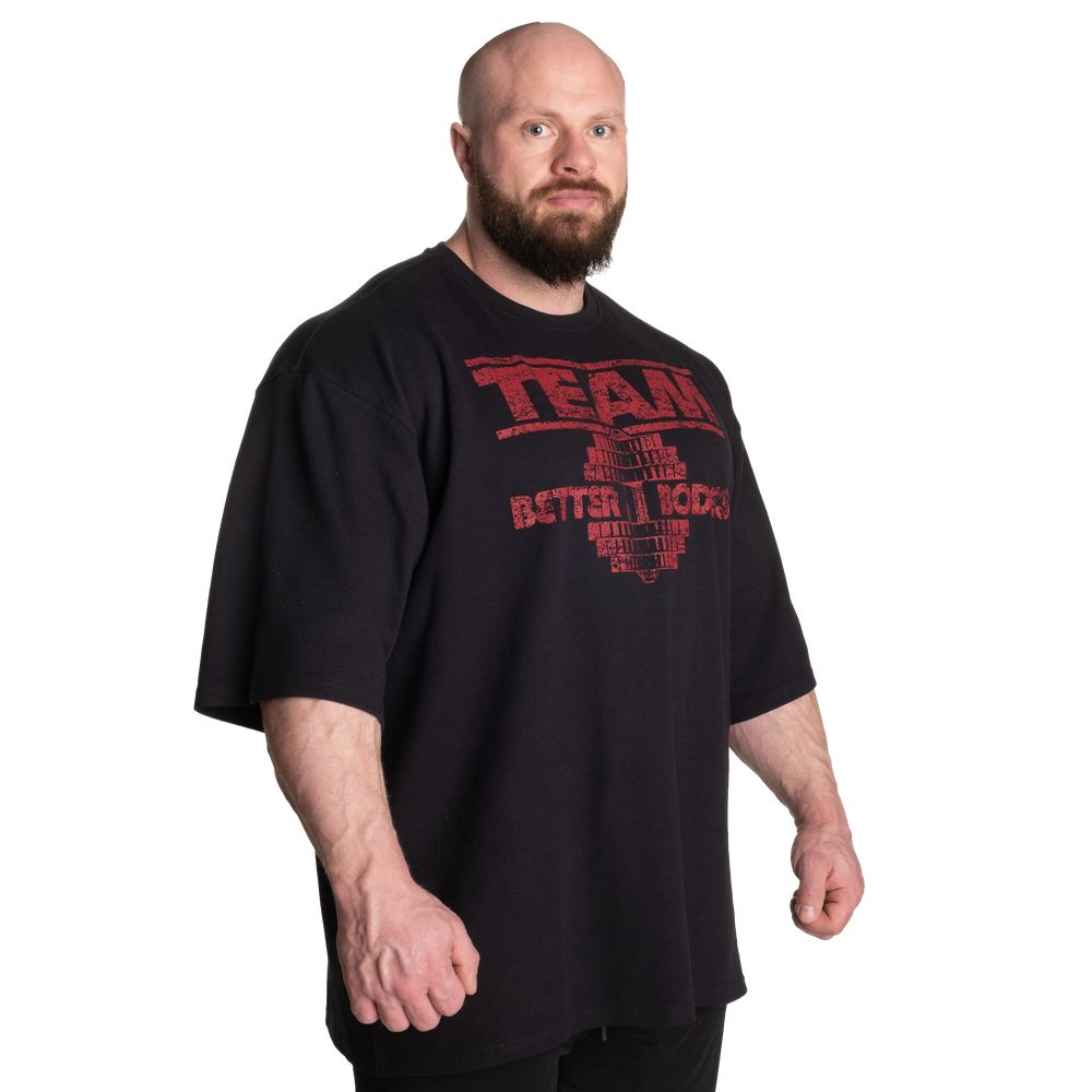 Better Bodies Team Iron Thermal Tee,Black/Red