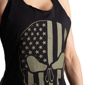 Better Bodies Skull Bowery Tank, Black/Green