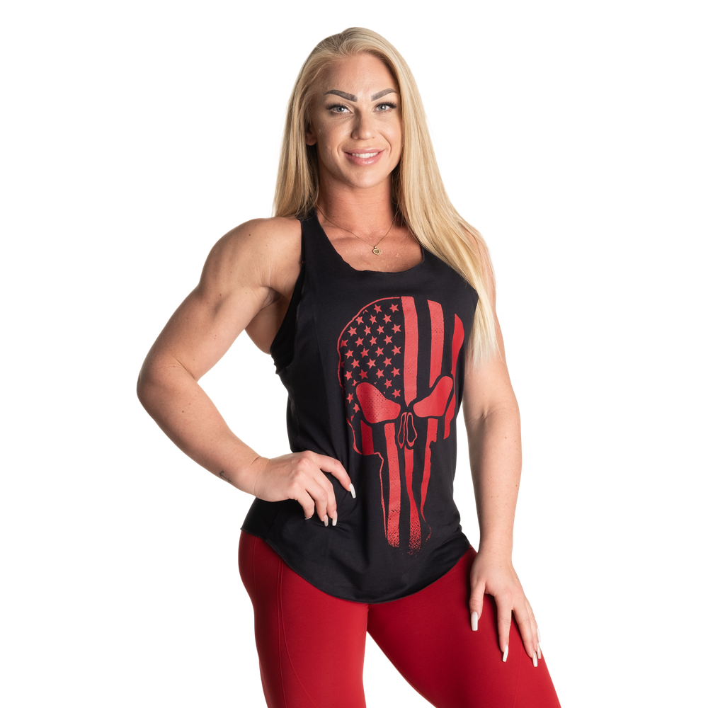 Better Bodies Skull Bowery Tank, Black/Red