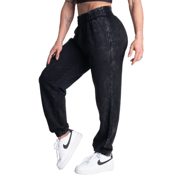 Better Bodies Acid Washed Sweatpants, Acid washed black