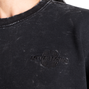 Better Bodies Acid Washed Sweater, Acid washed Black