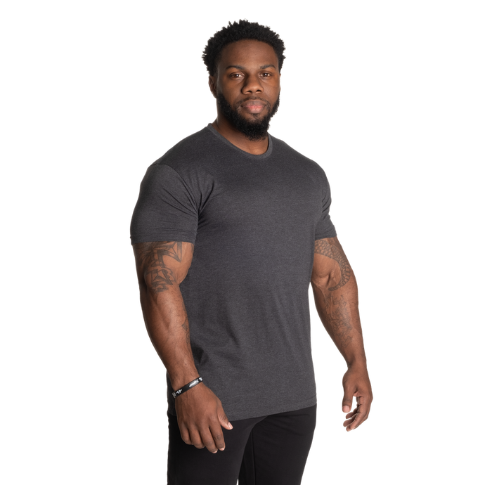 Better Bodies Standard Tee, Dark Grey Melange