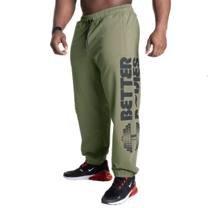 Better Bodies Stanton Sweatpants V2, Washed Green Long length