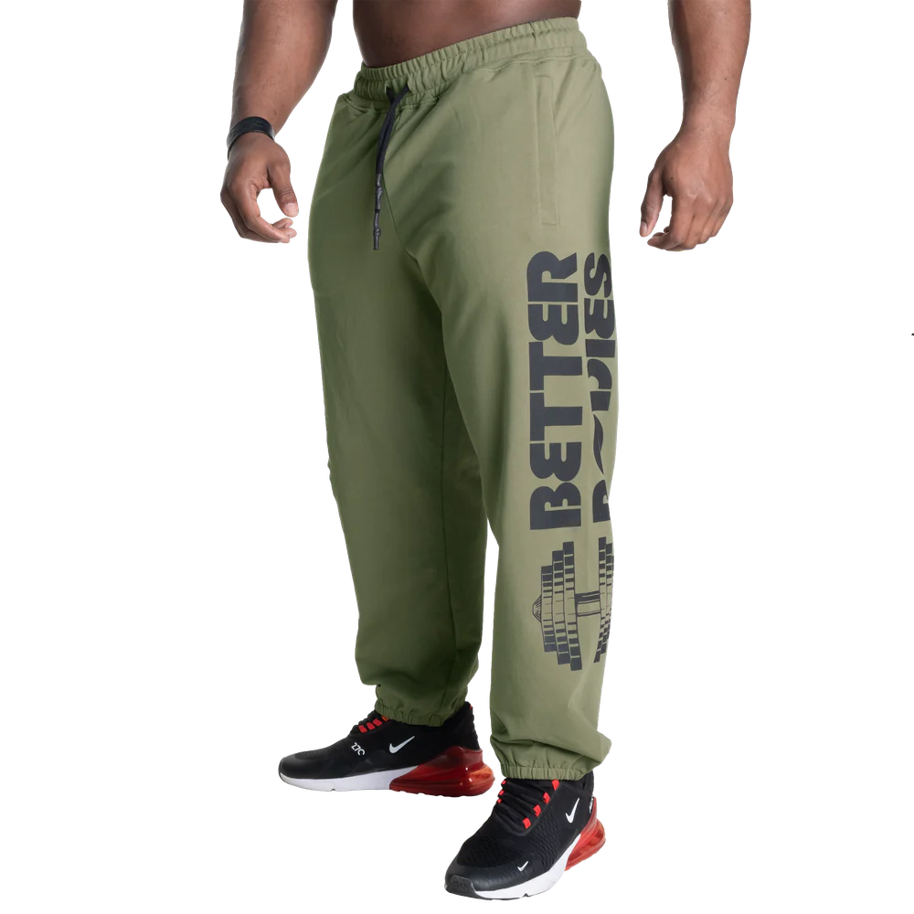 Better Bodies Stanton Sweatpants V2, Washed Green Regural length