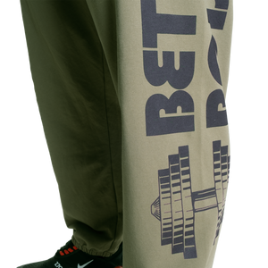 Better Bodies Stanton Sweatpants V2, Washed Green Long length