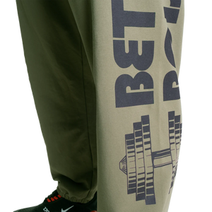 Better Bodies Stanton Sweatpants V2, Washed Green Regural length