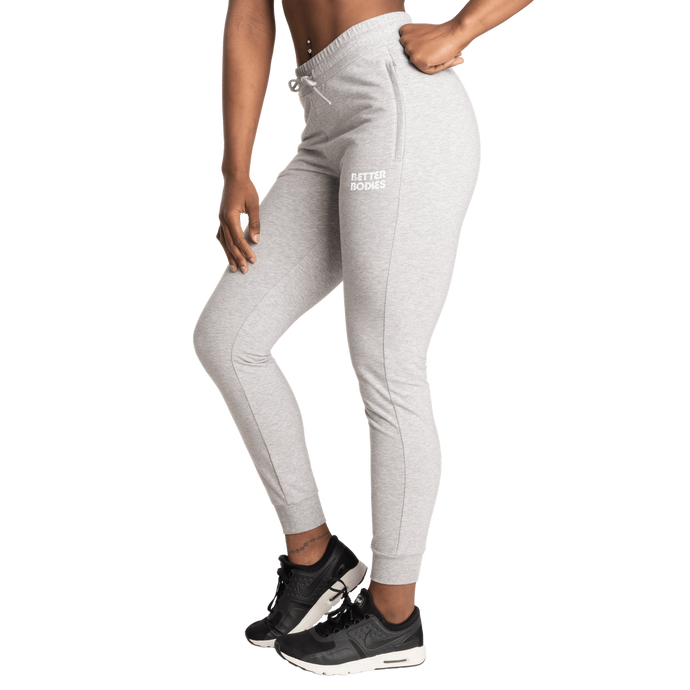 Better Bodies Empire Soft Joggers, Light Grey Melange