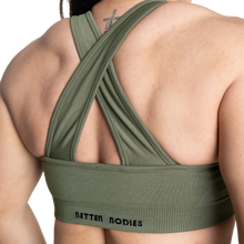 Better Bodies Scrunch Sports Bra, Washed Green