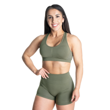 Better Bodies Scrunch Sports Bra, Washed Green