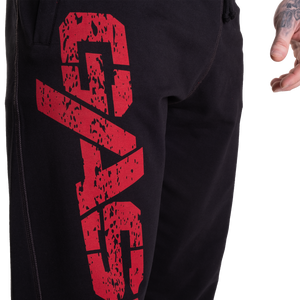 Gasp Vintage Sweat Pants Black/Red Long length