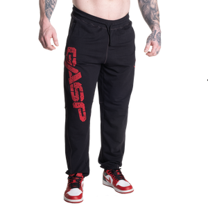 Gasp Vintage Sweat Pants Black/Red Long length