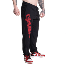 Gasp Vintage Sweat Pants Black/Red Long length