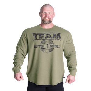 Better Bodies Thermal Team Sweater, Washed Green