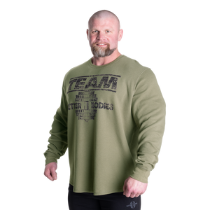 Better Bodies Thermal Team Sweater, Washed Green