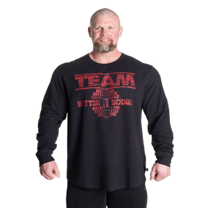 Better Bodies Thermal Team Sweater, Black/Red