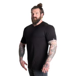 Better Bodies Standard Tee, V-Neck Tapered Tee,Black