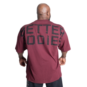 Better Bodies Skull Union Iron Tee, Maroon