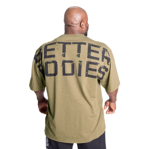 Better Bodies Skull Union Iron Tee, Army Green Melange