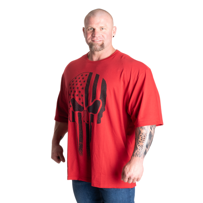 Gasp Skull Division Iron Tee, Chili Red