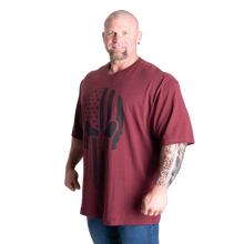 Gasp Skull Division Iron Tee, Maroon