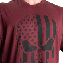 Gasp Skull Division Iron Tee, Maroon