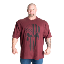 Gasp Skull Division Iron Tee, Maroon