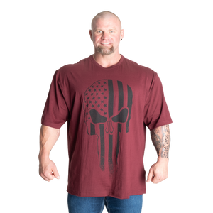 Gasp Skull Division Iron Tee, Maroon