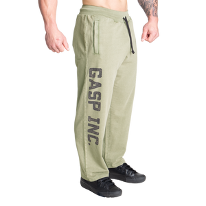 Gasp Acid Logo Sweatpant, Acid washed green Long Length