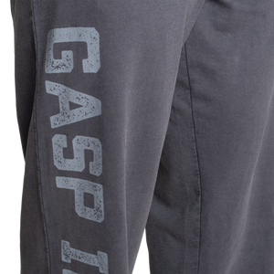 Gasp Acid Logo Sweatpant, Acid washed Black Regural Length