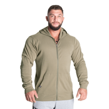 Better Bodies Light Zip Hoodie, Washed Green